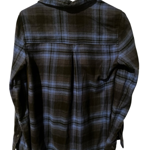 American Eagle Outfitters Blue and Black Casual Button Down Shirt - Picture 3 of 3